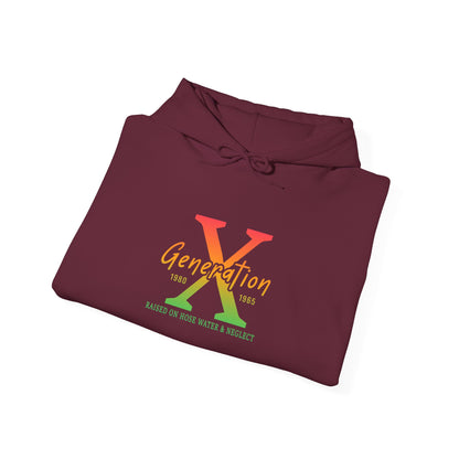 Generation X Retro Hoodie – Vintage 80s-90s Logo Sweatshirt