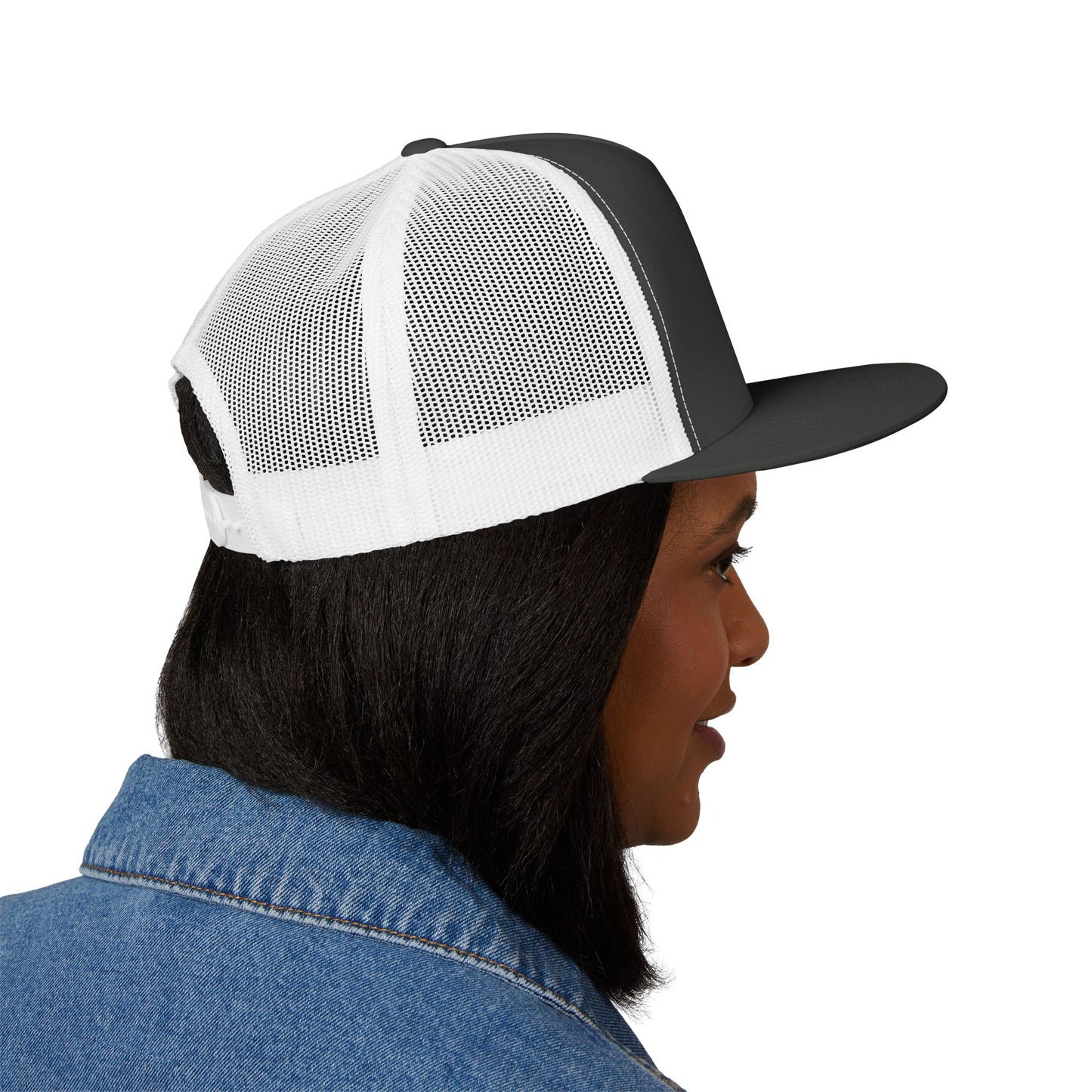 Embroidered 5 Panel Trucker Cap - Stylish Casual Hat for Outdoor Adventures, Perfect Gift for Dad, Summer Vibes, Fashionable Headwear
