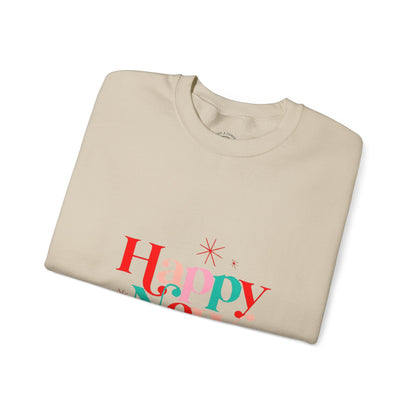 New Year Crewneck Sweatshirt — "Happy New Year" Festive Holiday Sweatshirt