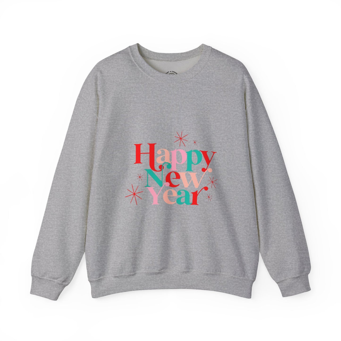 New Year Crewneck Sweatshirt — "Happy New Year" Festive Holiday Sweatshirt