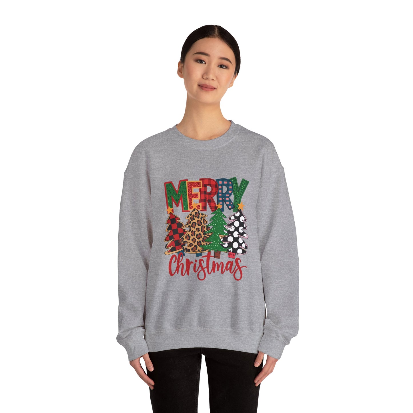 Merry Christmas Tree Crewneck Sweatshirt