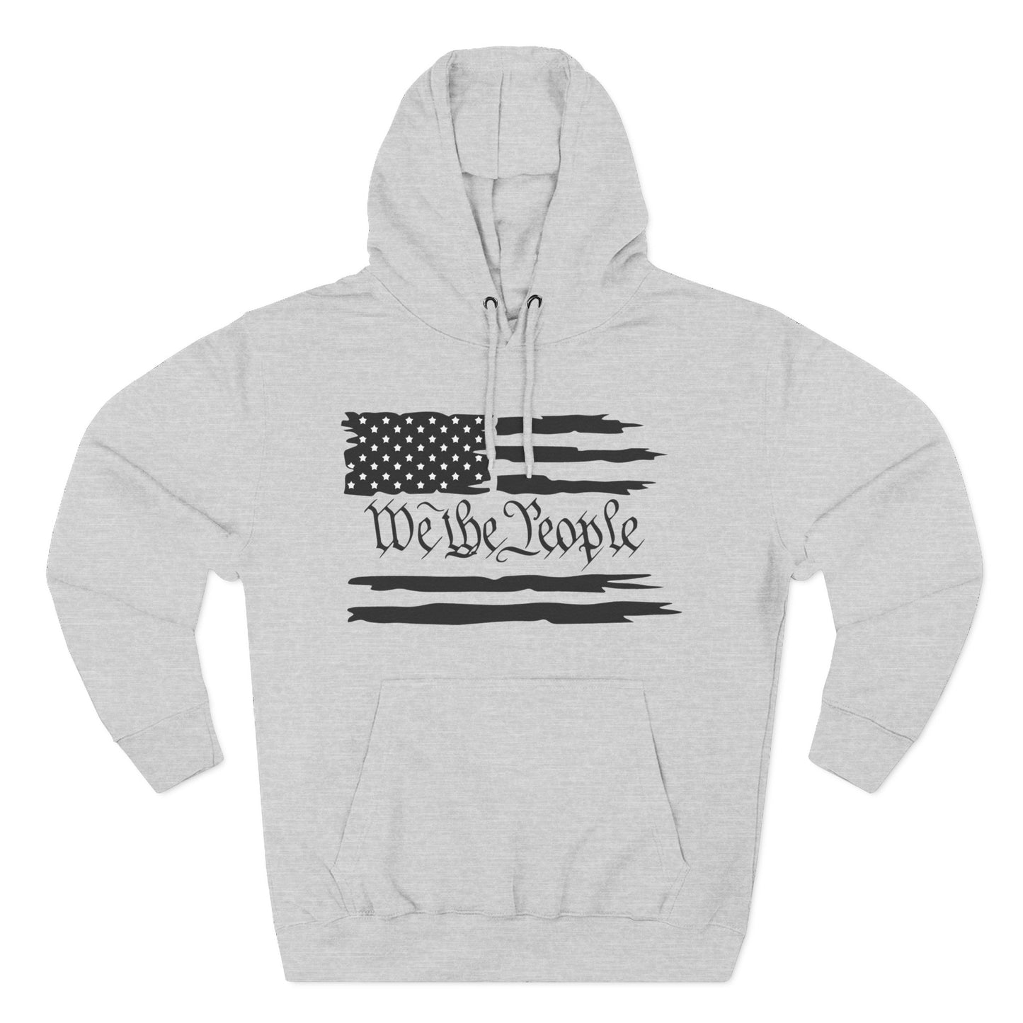 Patriotic "We the People" Hoodie - Distressed American Flag Pullover