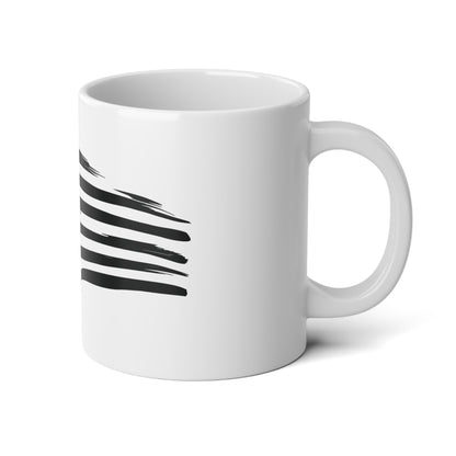 20oz American Flag Brushstroke Jumbo Mug — Patriotic Coffee Cup