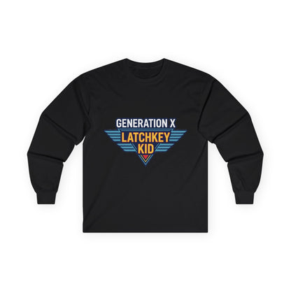 Generation X "Latchkey Kid" Long Sleeve Tee — Retro 80s Nostalgia Shirt