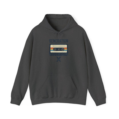 Generation X Retro Cassette Hoodie – Vintage 80s Music Sweatshirt