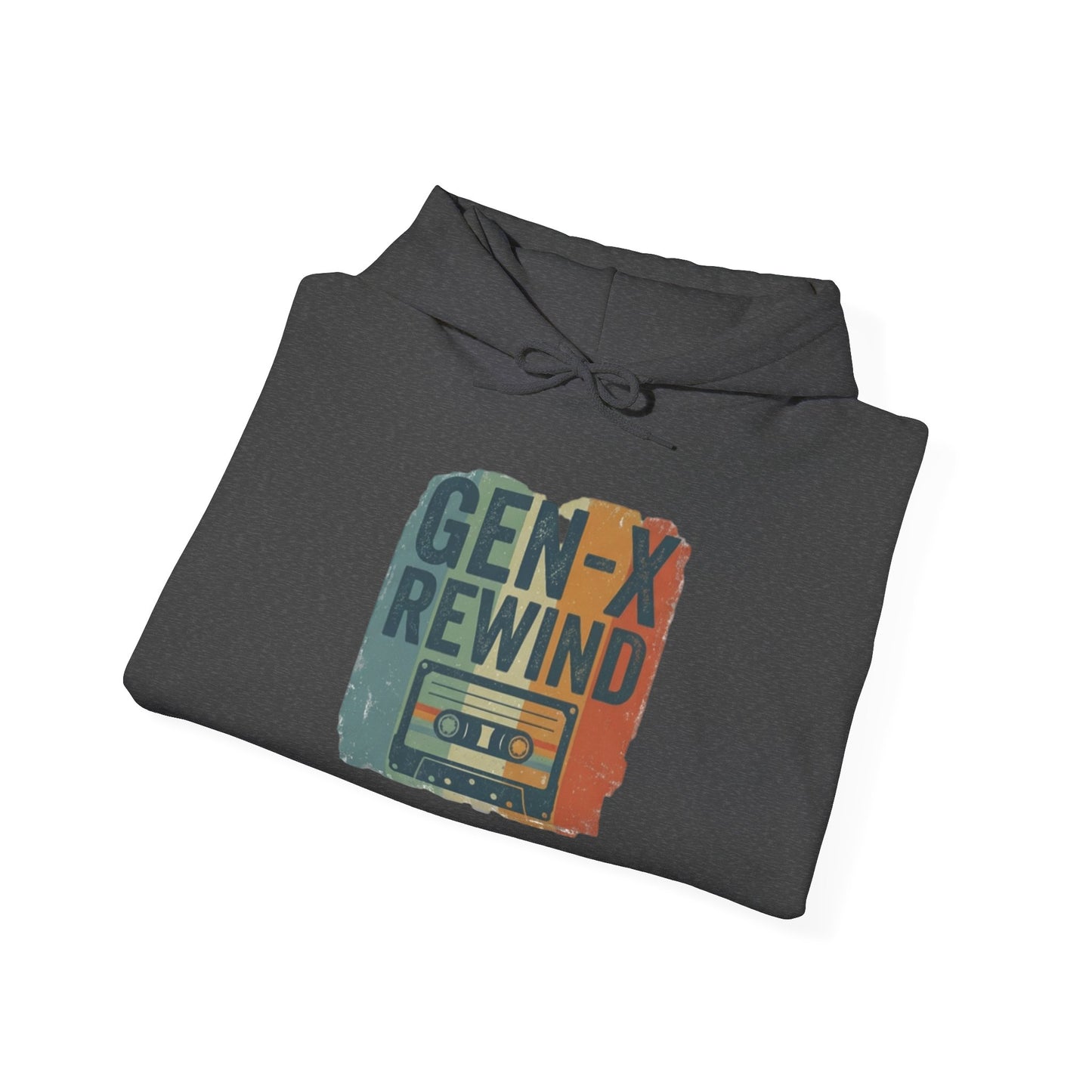 Gen-X Rewind Hoodie — Retro Cassette Tape Graphic Sweatshirt