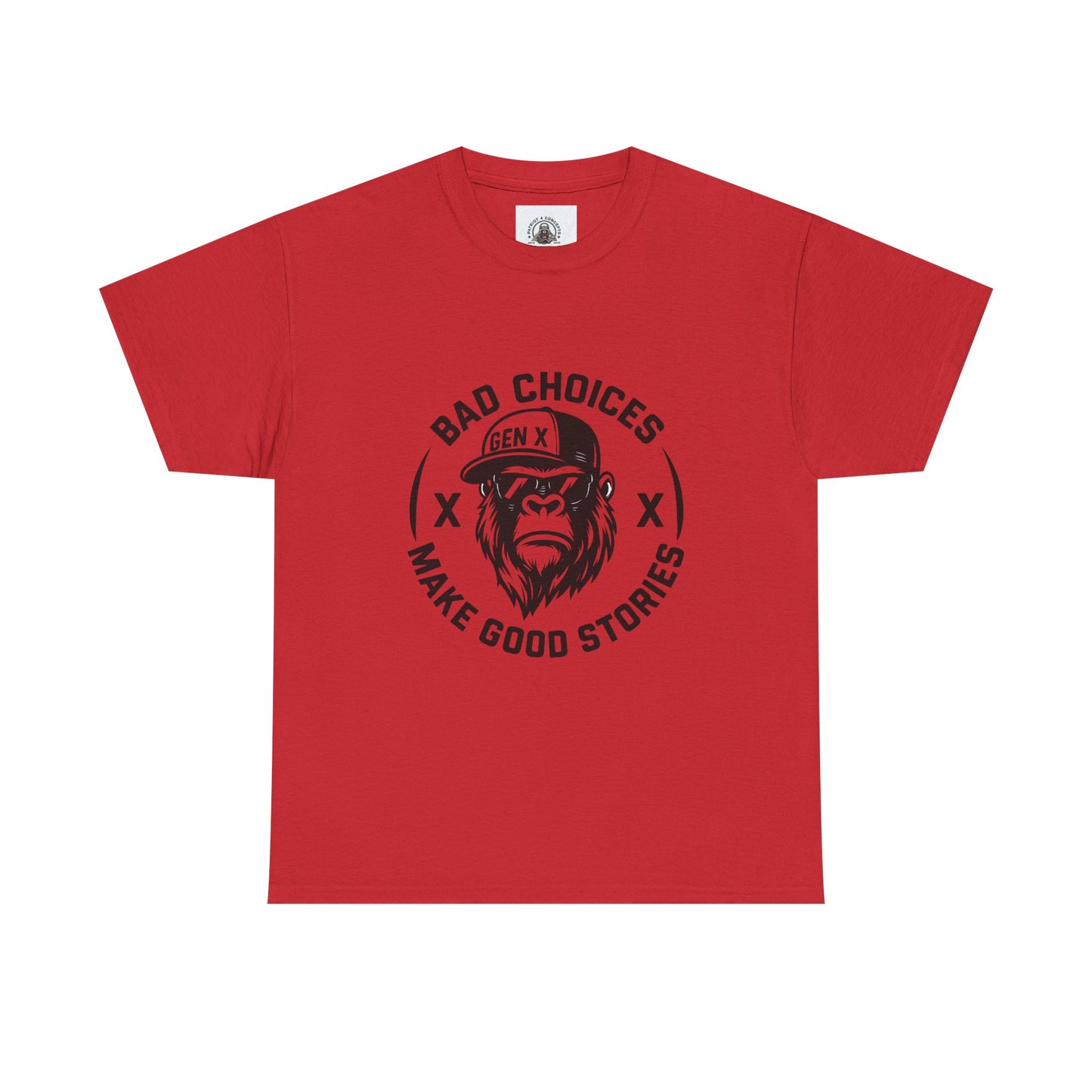 Gen X Bad Choices Tee, Unisex Heavy Cotton Shirt, Funny Gift for Millennials, Casual Wear, Storyteller T-Shirt