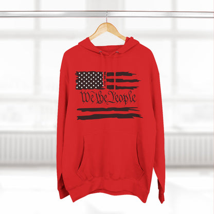 Patriotic "We the People" Hoodie - Distressed American Flag Pullover