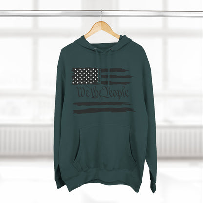 Patriotic "We the People" Hoodie - Distressed American Flag Pullover