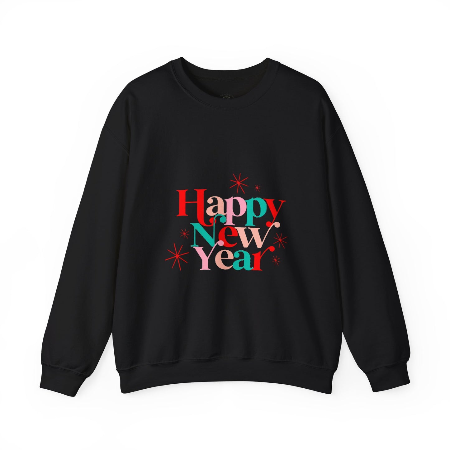 New Year Crewneck Sweatshirt — "Happy New Year" Festive Holiday Sweatshirt