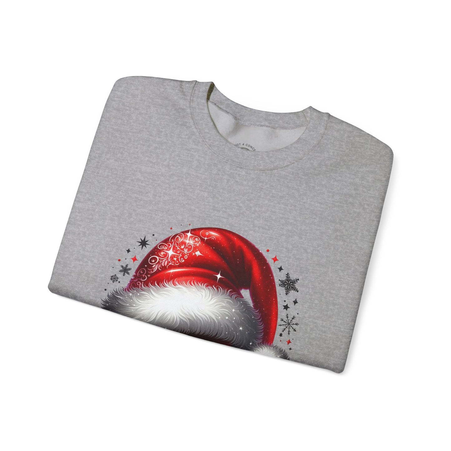 Christmas Sweatshirt - Red Santa Hat "Merry Christmas" Holiday Crewneck