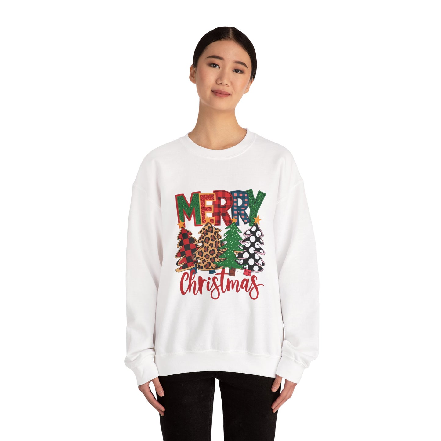 Merry Christmas Tree Crewneck Sweatshirt