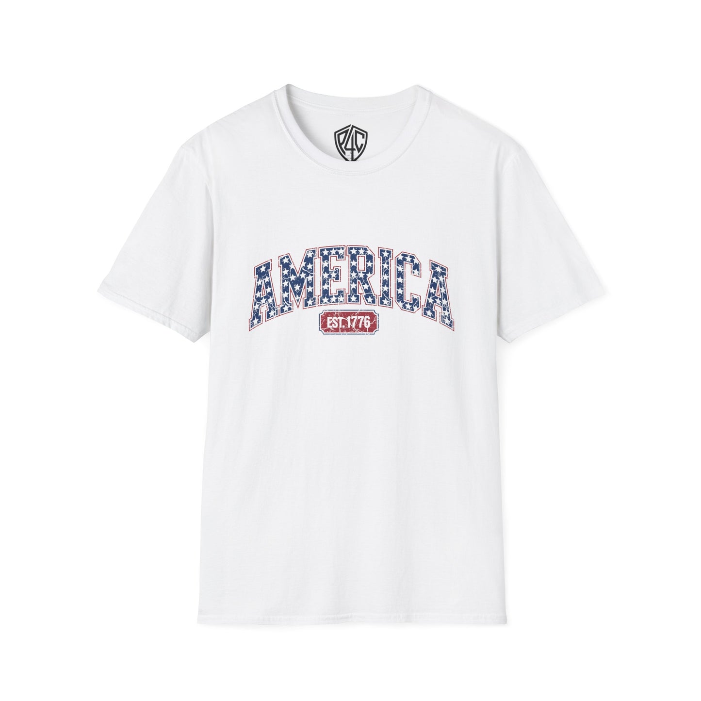America Graphic T-Shirt — EST.1776 Patriotic Stars & Stripes Tee