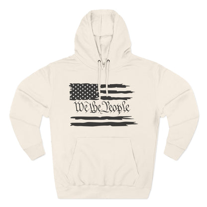 Patriotic "We the People" Hoodie - Distressed American Flag Pullover