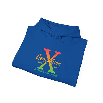 Generation X Retro Hoodie – Vintage 80s-90s Logo Sweatshirt