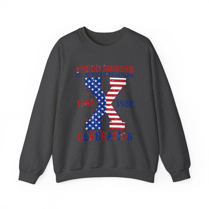 Generation X Patriotic Crewneck Sweatshirt — "Proud Member of the F*** Your Feelings" 1965–1980