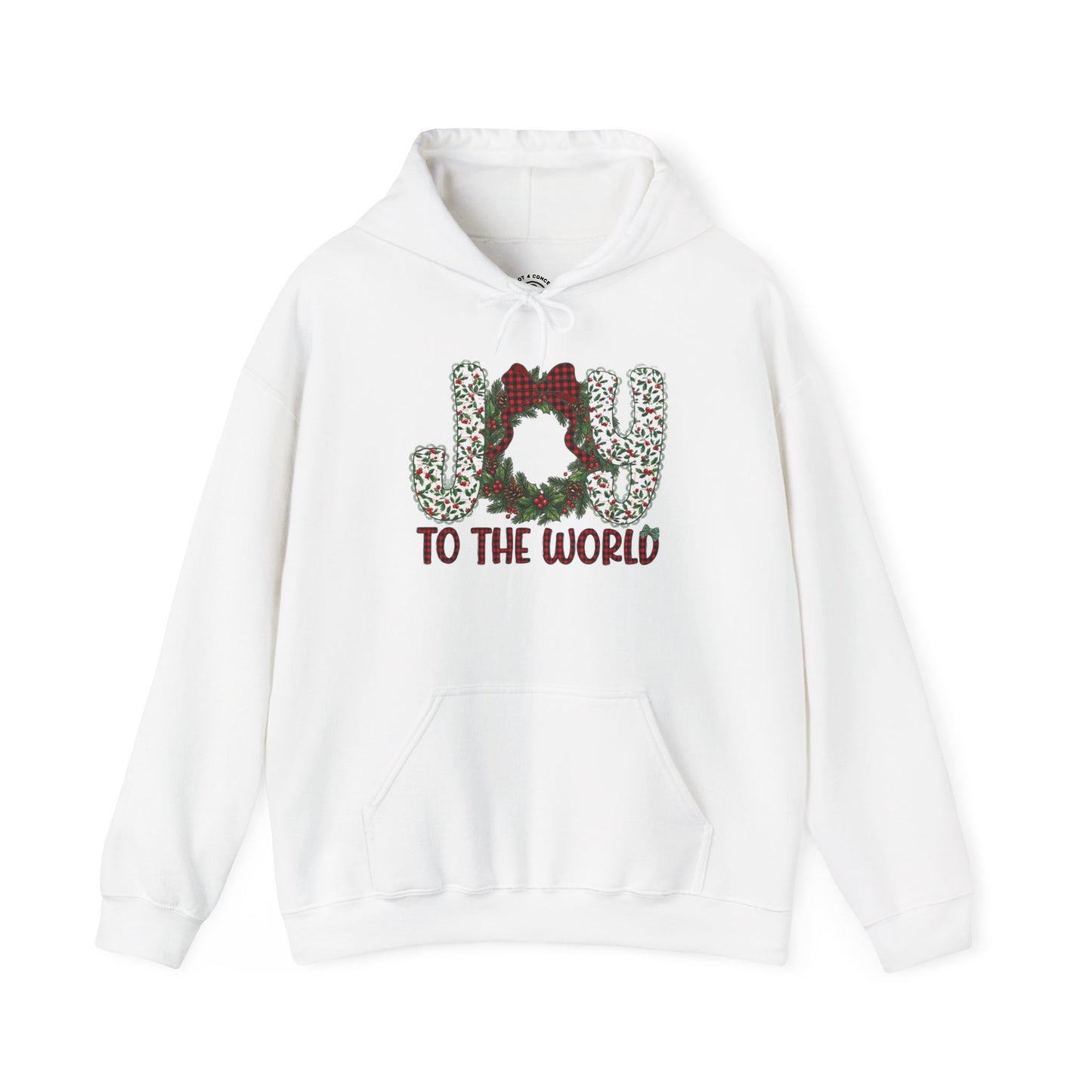 Joy to the World Hoodie — Festive Christmas Wreath Sweatshirt