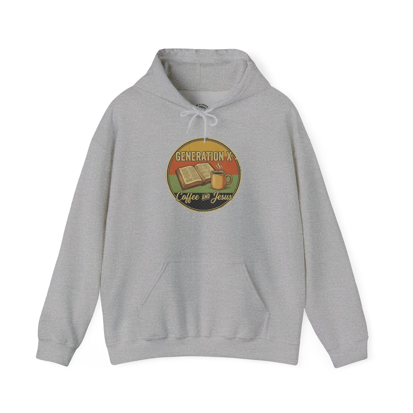Generation X Coffee & Vinyl Hoodie — Retro Music Lover Pullover