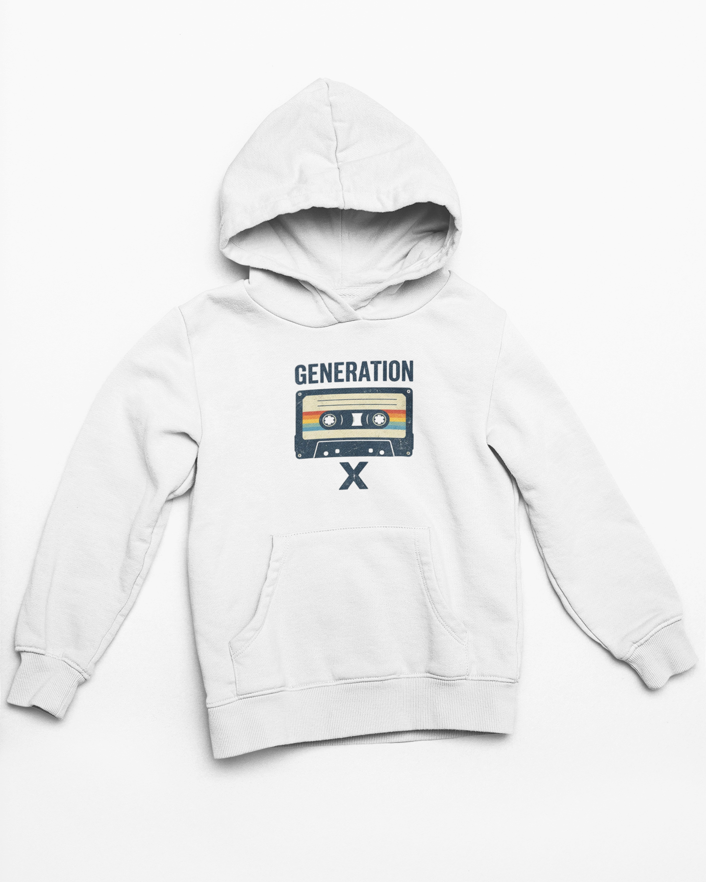 Generation X Retro Cassette Hoodie – Vintage 80s Music Sweatshirt