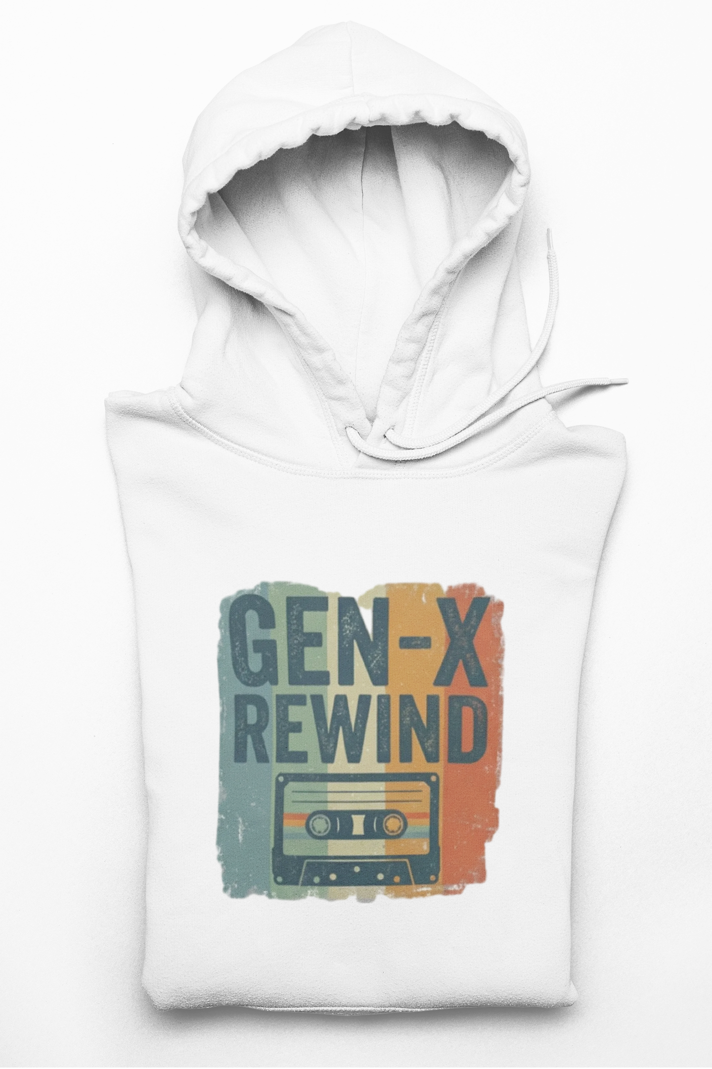 Gen-X Rewind Hoodie — Retro Cassette Tape Graphic Sweatshirt