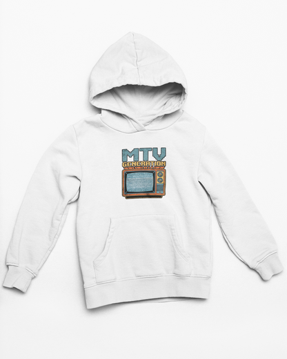 Retro TV 'MTV Generation' Hoodie – Vintage 80s Nostalgia Pullover