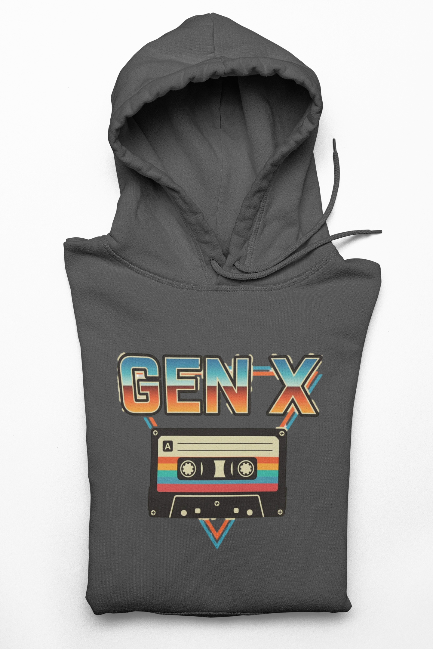 Gen X Retro Cassette Hoodie – Vintage 80s Music Sweatshirt