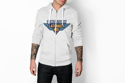 Generation X Latchkey Kid Hoodie — Retro 80s Vintage Logo Sweatshirt