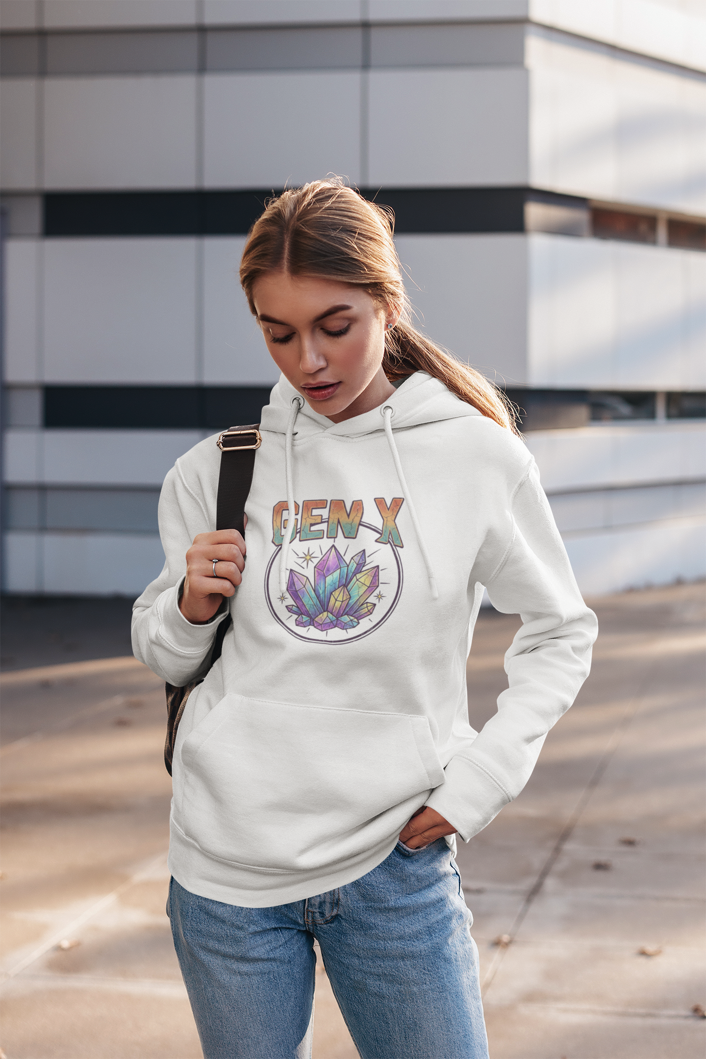 Gen X Hoodie — Colorful Lotus Graphic Pullover