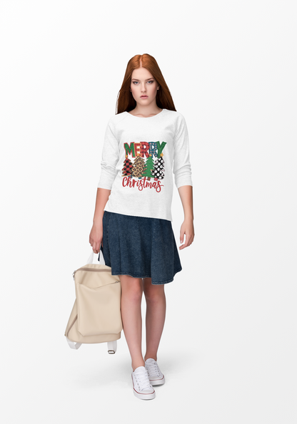 Merry Christmas Tree Crewneck Sweatshirt