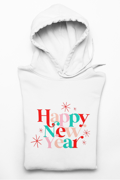 New Year Crewneck Sweatshirt — "Happy New Year" Festive Holiday Sweatshirt