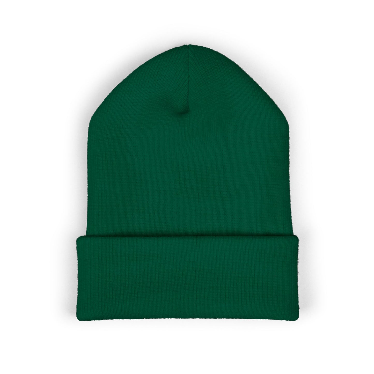 Embroidered Cross Cuffed Beanie — Minimal Faith Knit Hat