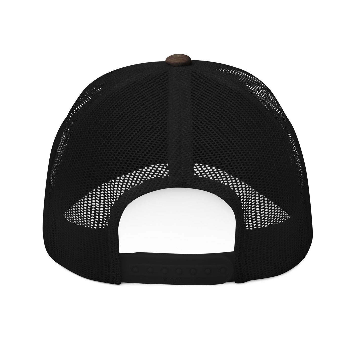 Camo Embroidered Trucker Hat — Classic Military Mesh Cap