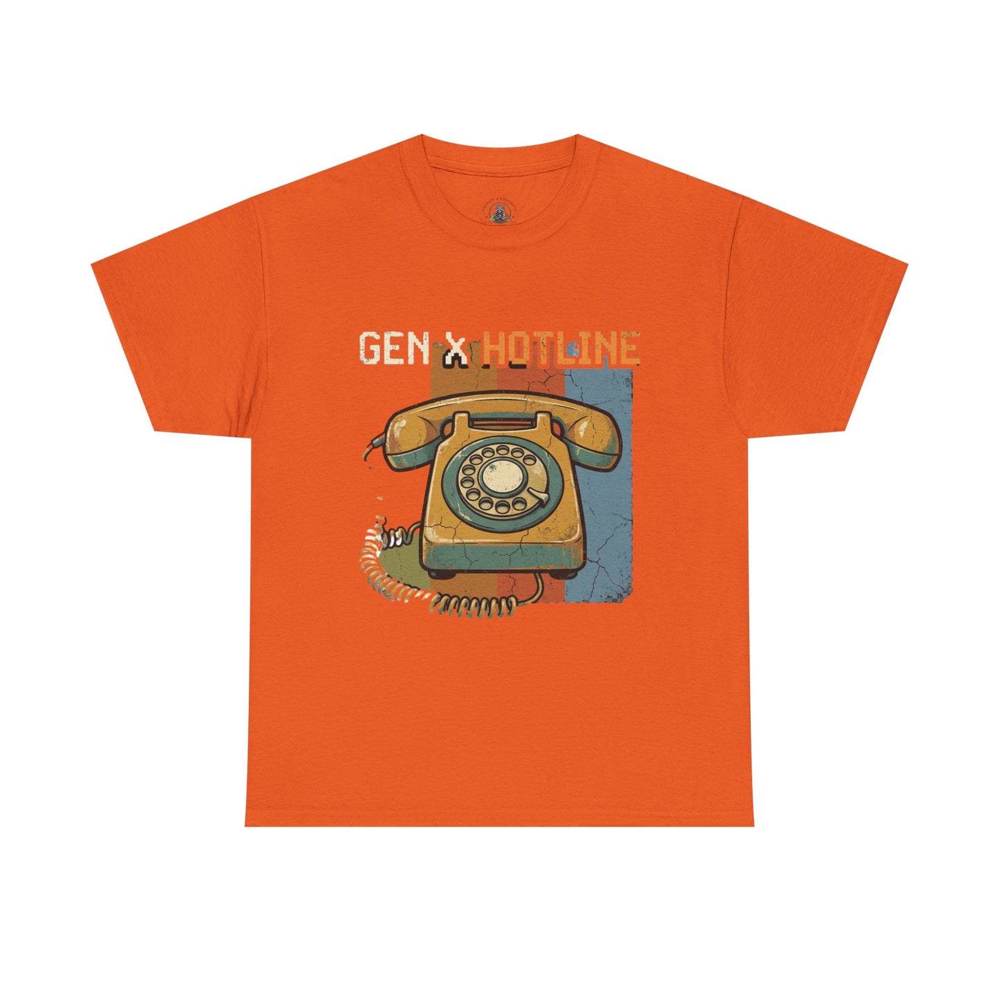 Vintage Rotary Phone T‑Shirt - "Gen X Hotline" Retro Graphic Tee