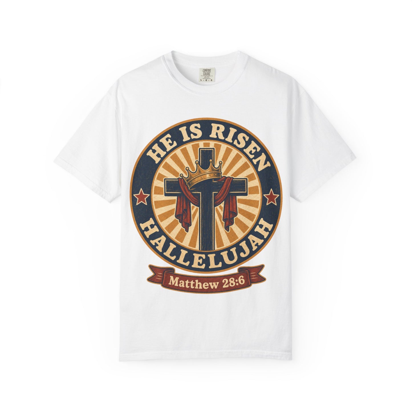 He Is Risen Hallelujah T-Shirt — Matthew 28:6 Easter Christian Tee