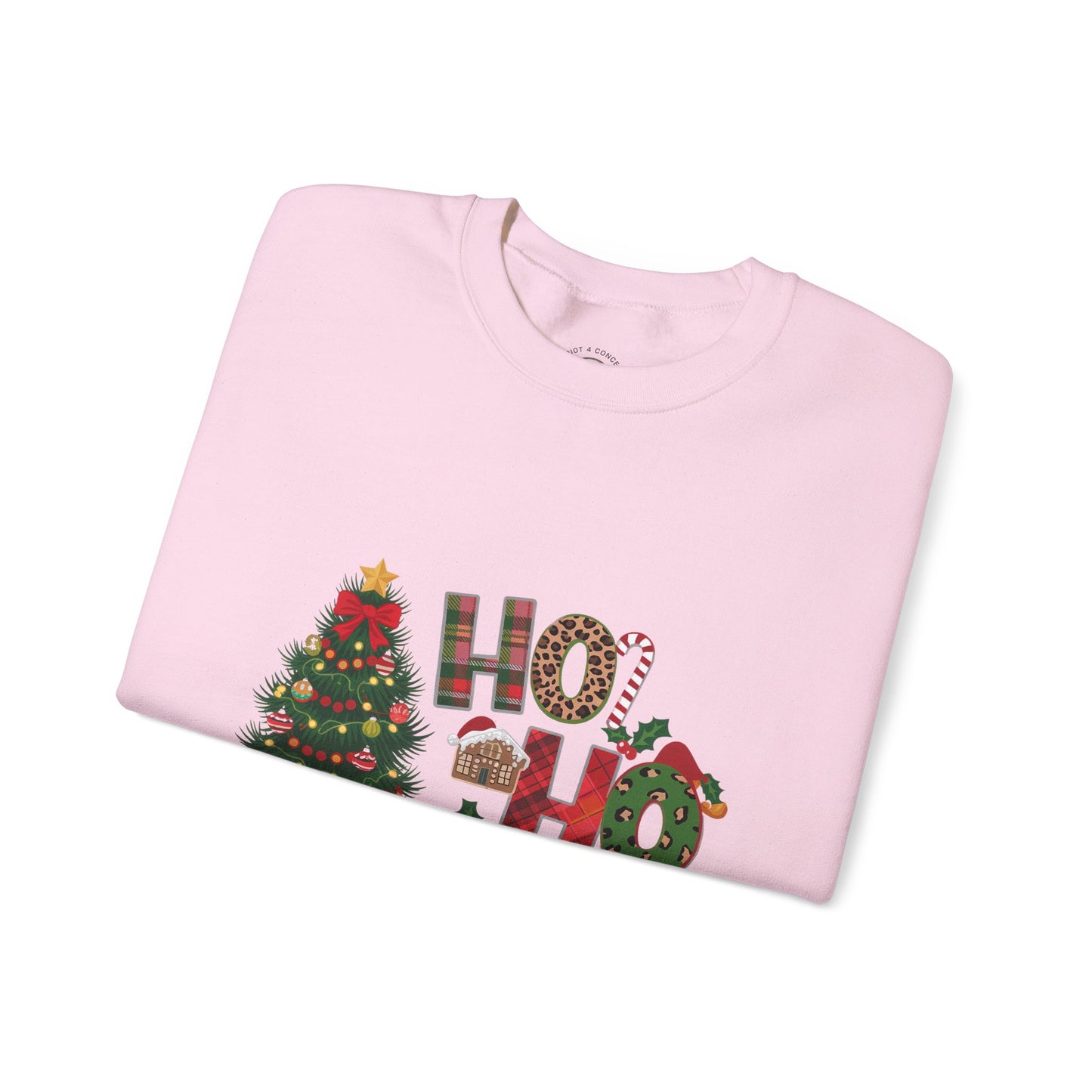Ho Ho Ho Christmas Sweatshirt – Festive Tree & Gifts Holiday Crewneck