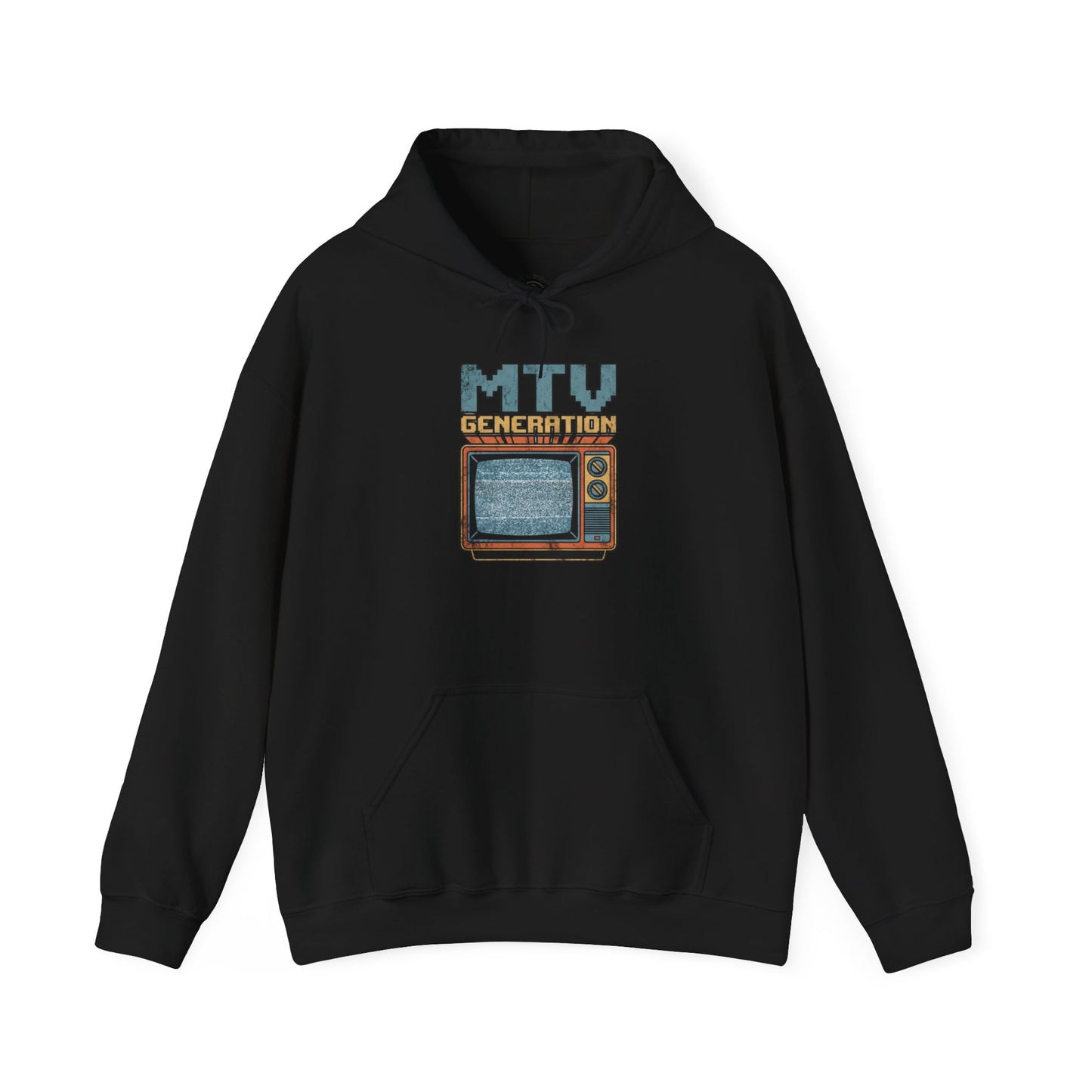 Retro TV 'MTV Generation' Hoodie – Vintage 80s Nostalgia Pullover