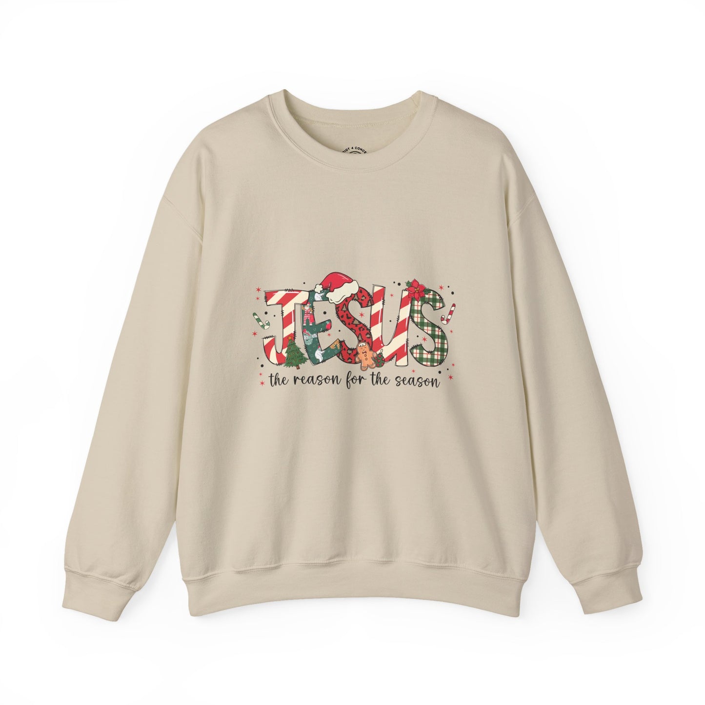 Crewneck Sweatshirt — “JESUS the reason for the season” Christmas Holiday Pullover