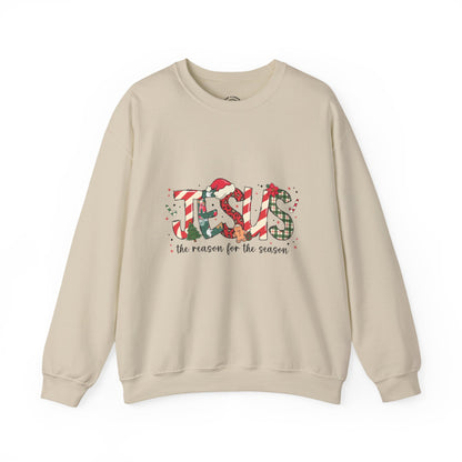 Crewneck Sweatshirt — “JESUS the reason for the season” Christmas Holiday Pullover
