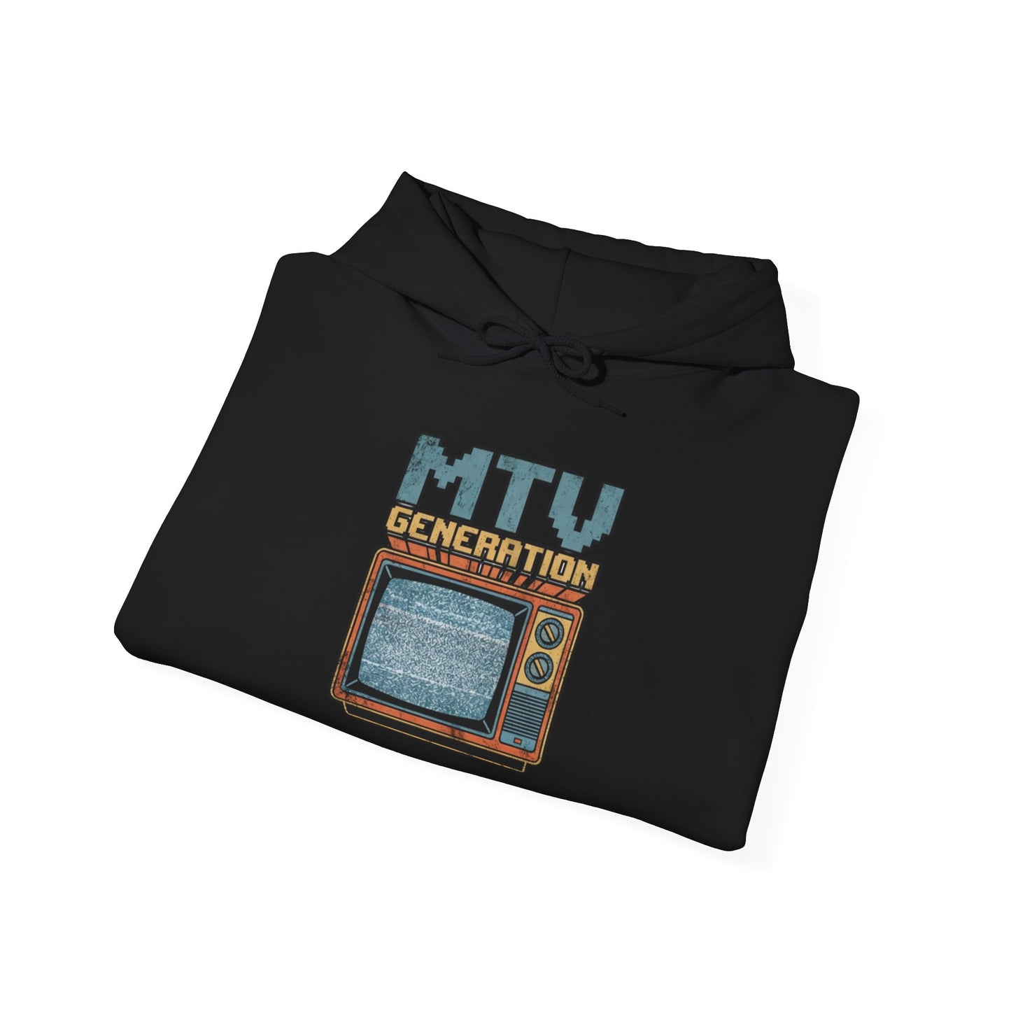 Retro TV 'MTV Generation' Hoodie – Vintage 80s Nostalgia Pullover