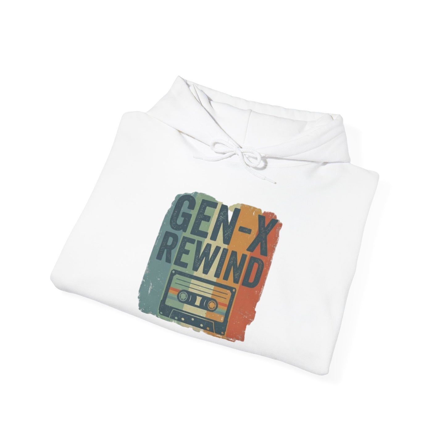 Gen-X Rewind Hoodie — Retro Cassette Tape Graphic Sweatshirt