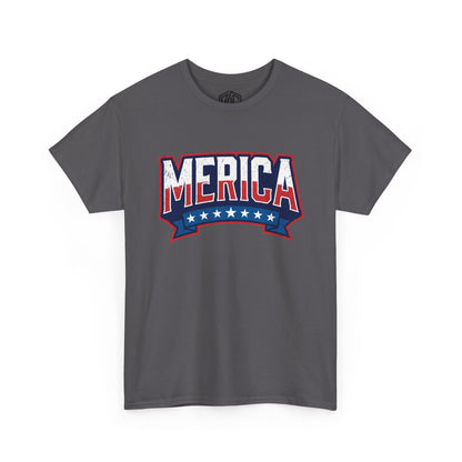 Merica Flag Graphic Tee — Vintage Americana 4th of July T‑Shirt