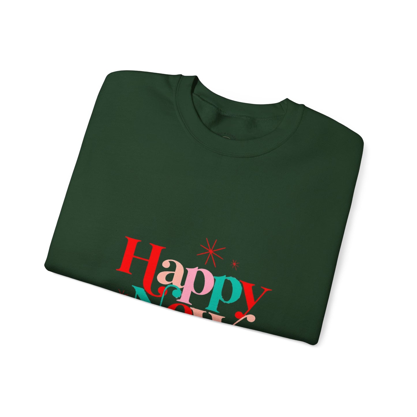 New Year Crewneck Sweatshirt — "Happy New Year" Festive Holiday Sweatshirt