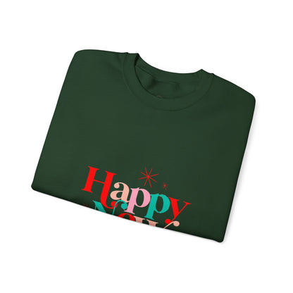 New Year Crewneck Sweatshirt — "Happy New Year" Festive Holiday Sweatshirt