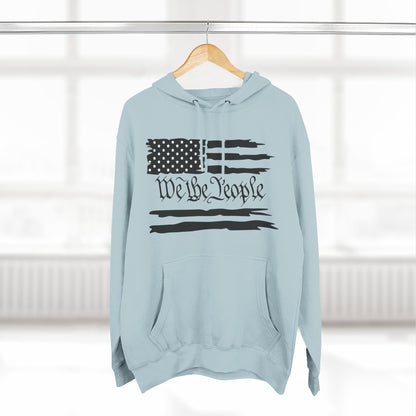 Patriotic "We the People" Hoodie - Distressed American Flag Pullover