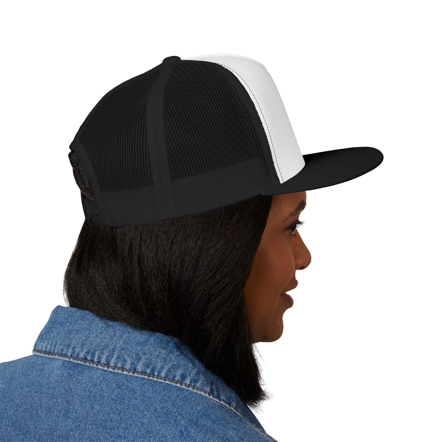 Embroidered 5 Panel Trucker Cap - Stylish Casual Hat for Outdoor Adventures, Perfect Gift for Dad, Summer Vibes, Fashionable Headwear