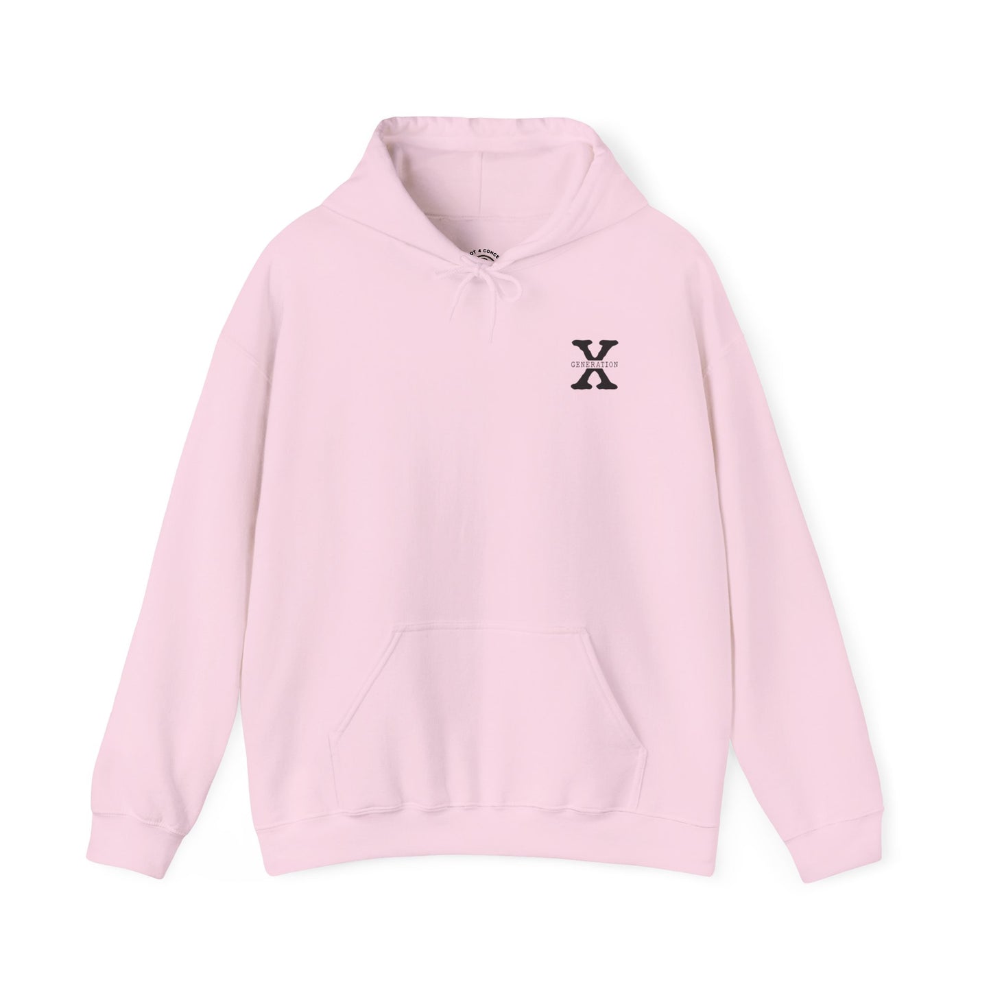 Generation X Hoodie – “Raised on Nostalgia and Neglect” Retro 1965–1980 Skeleton Hand Design