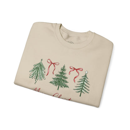 Christmas Tree Crewneck Sweatshirt – Merry Christmas Holiday Pullover