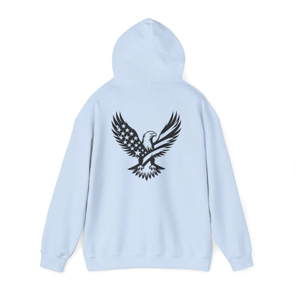 Patriotic Eagle Hoodie – American Flag Bald Eagle Back Print