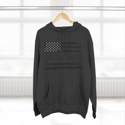 Patriotic "We the People" Hoodie - Distressed American Flag Pullover