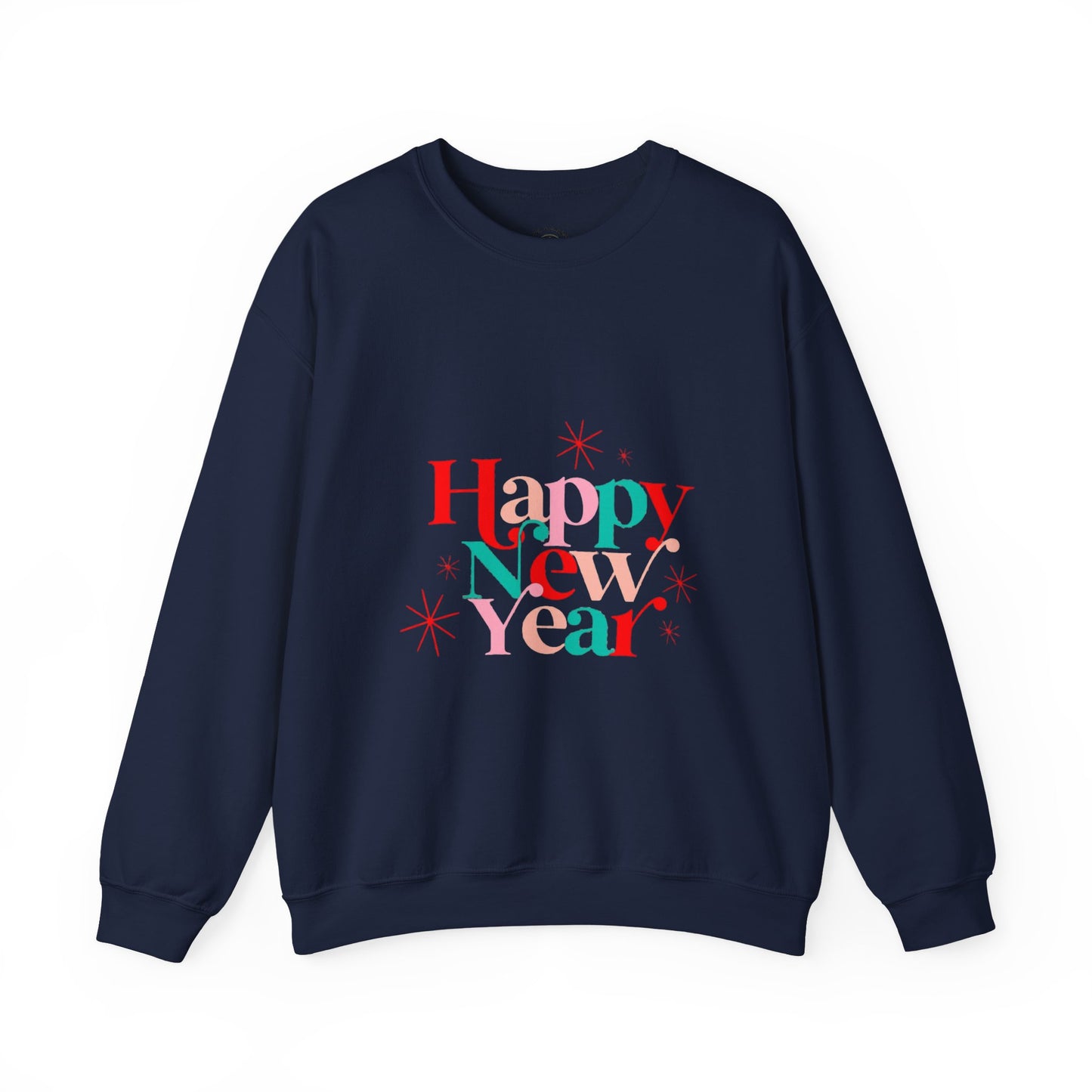 New Year Crewneck Sweatshirt — "Happy New Year" Festive Holiday Sweatshirt